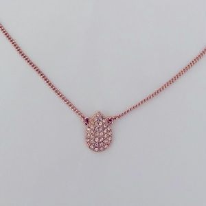 Givenchy Teardrop Necklace Rose Gold